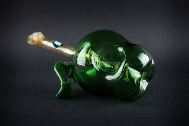 Mathematix Glass Artistic Green Apple Hand Pipe.