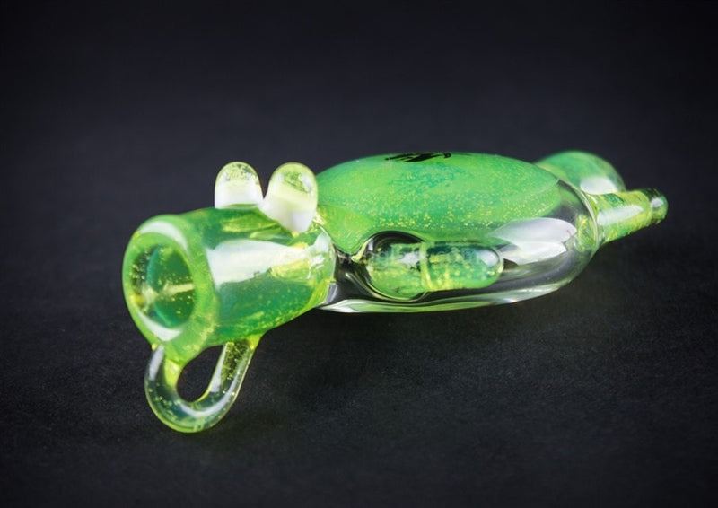 Mathematix Glass Baby Sea Turtle Chillum Pendant Hand Pipe.