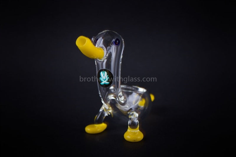 Mathematix Glass Clear Baby Duck Hand Pipe.