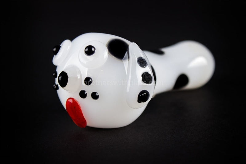 Mathematix Glass Dalmatian Dog Hand Pipe.