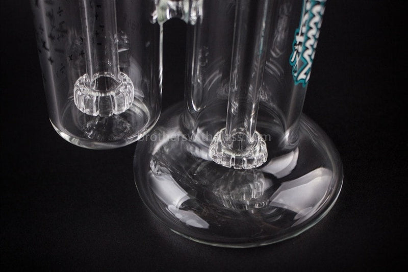 Mathematix Glass Double Barrel Showerhead Bubbler Water Pipe.