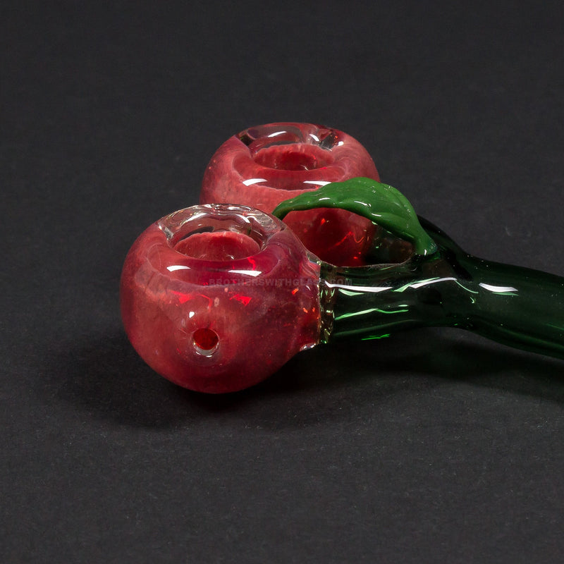Mathematix Glass Double Bowl Cherry Hand Pipe.