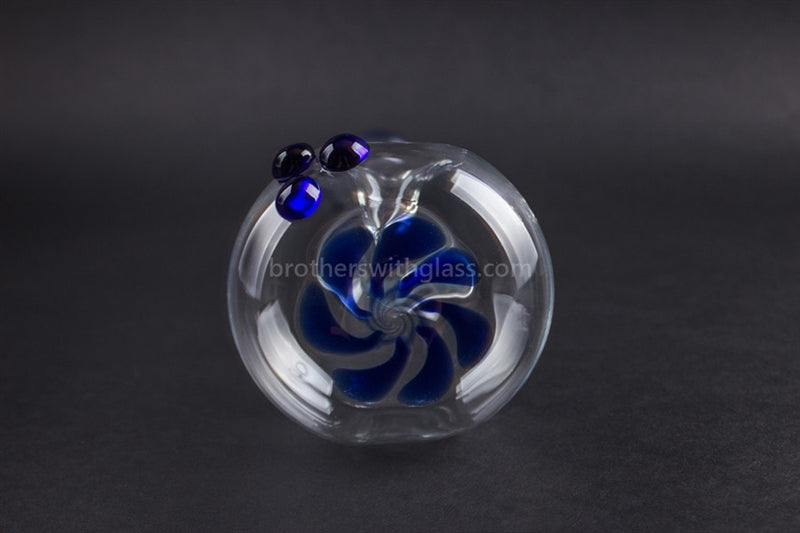 Mathematix Glass Extra Large Blue Flower Hand Pipe.