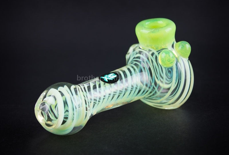 Mathematix Glass Fumed Inside Out Hand Pipe - Slyme Swirl.
