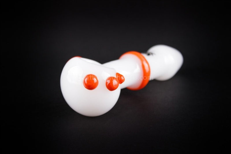 Mathematix Glass Hand Pipe with Color Dots - Orange.