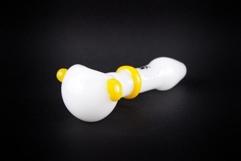 Mathematix Glass Hand Pipe with Color Dots - Yellow.