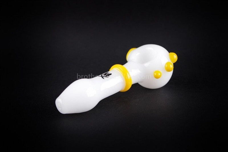 Mathematix Glass Hand Pipe with Color Dots - Yellow.