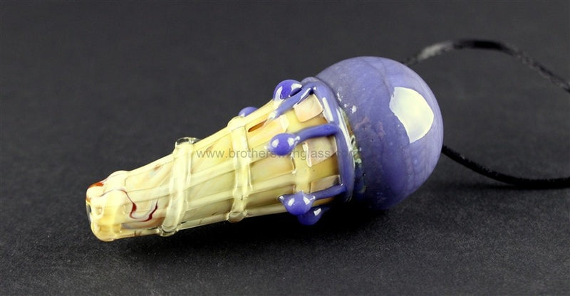 Mathematix Glass Ice Cream Hand Pipe Pendant - Lavender.