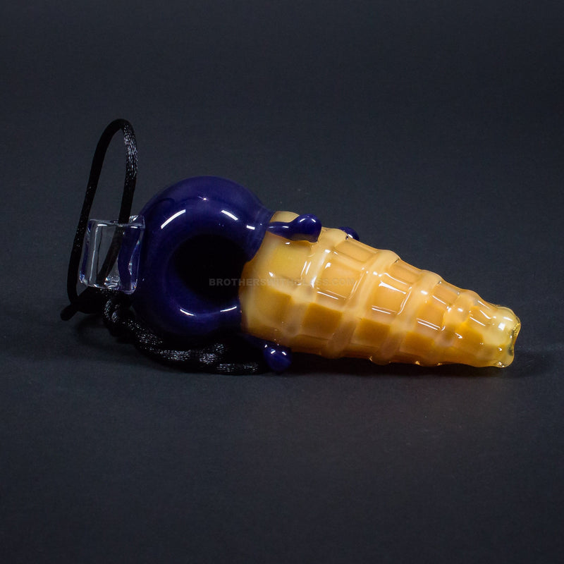 Mathematix Glass Ice Cream Hand Pipe Pendant - Purple.
