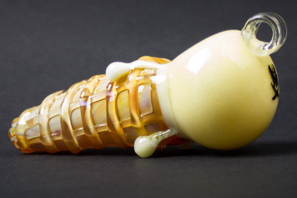 Mathematix Glass Ice Cream Hand Pipe Pendant - Sweet Cream.