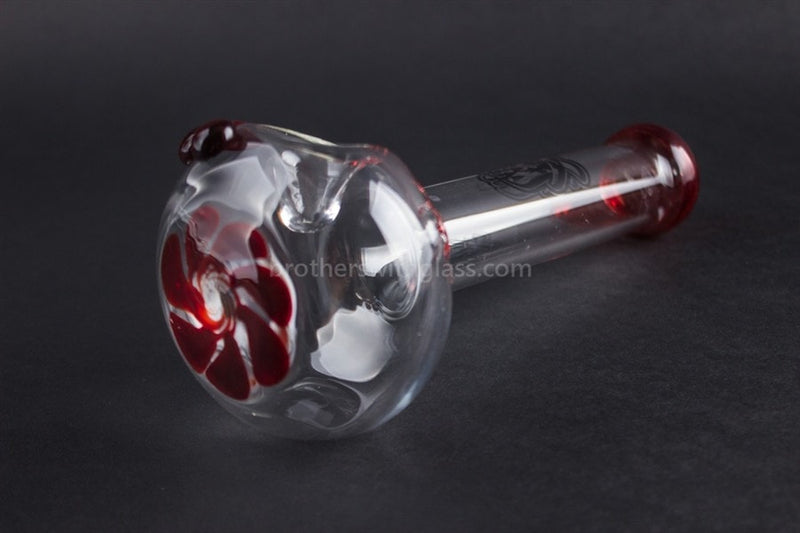 Mathematix Glass Large Red Flower Head Hand Pipe.