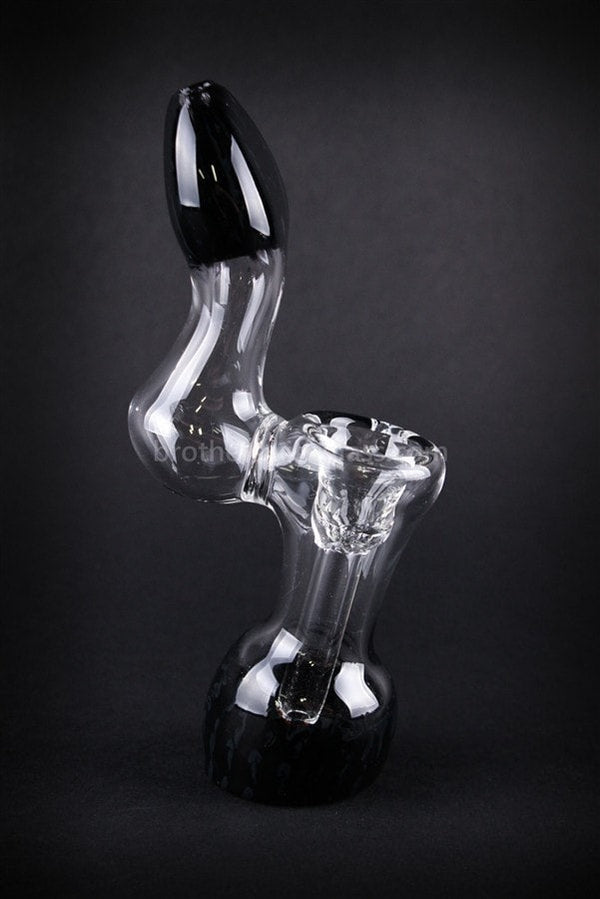 Mathematix Glass Mini Stinger Sherlock Bubbler Water Pipe - Black.