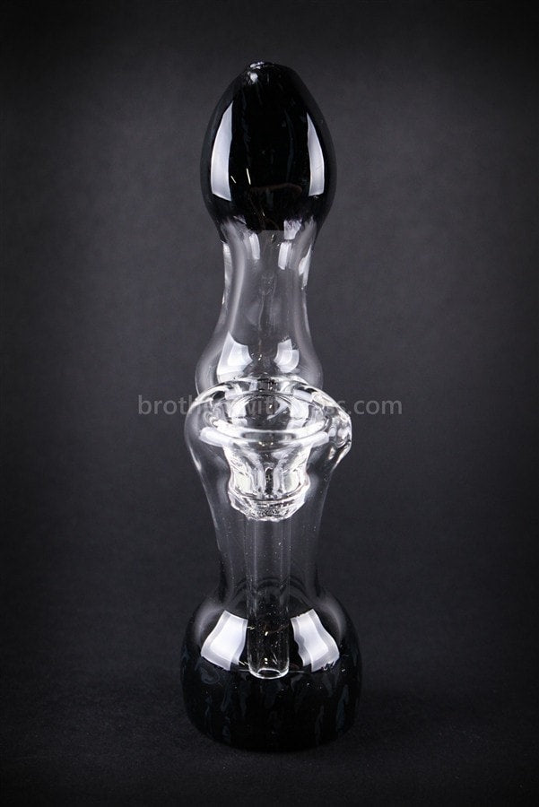 Mathematix Glass Mini Stinger Sherlock Bubbler Water Pipe - Black.