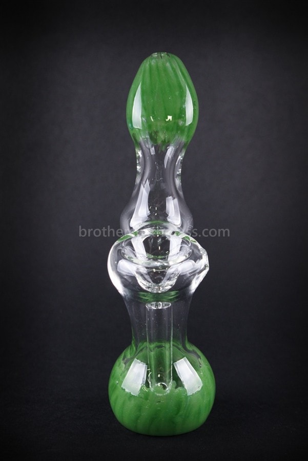 Mathematix Glass Mini Stinger Sherlock Bubbler Water Pipe - Green.