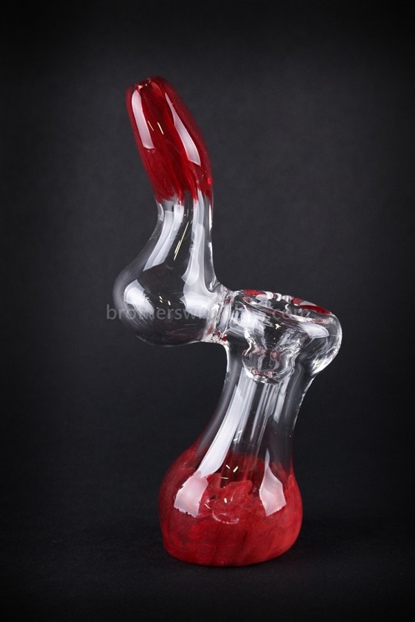 Mathematix Glass Mini Stinger Sherlock Bubbler Water Pipe - Red.