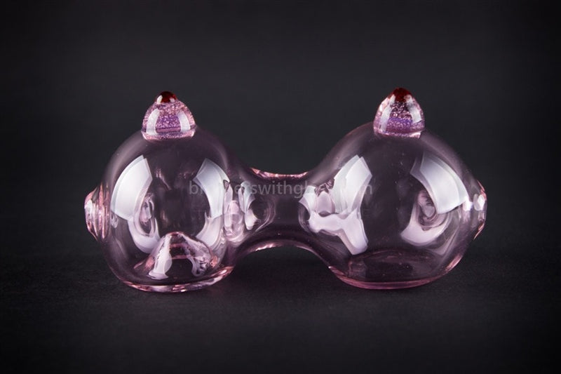 Mathematix Glass Pink Double D's Hand Pipe.