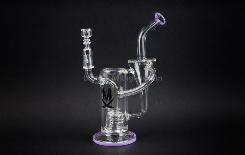 Mathematix Glass Recycler Slitted Dome Perc Dab Rig - Purple.