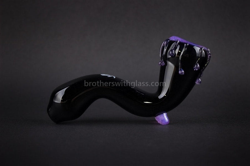 Mathematix Glass Sherlock Onyx Hand Pipe - Purple Rain.