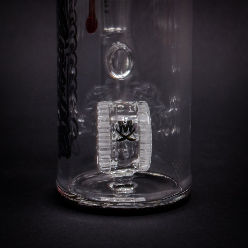 Mathematix Glass Spray Can Bong with Red Drips.