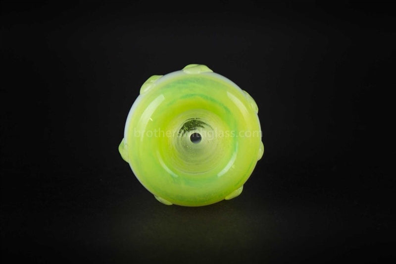 Mathematix Glass White 18mm Slide with Slyme Drips.