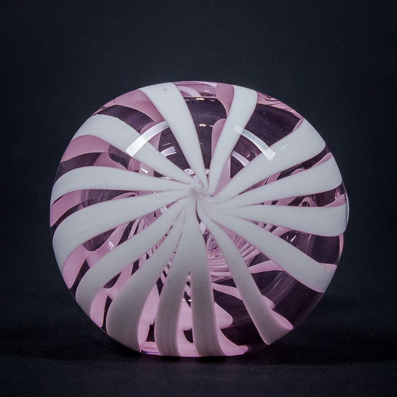 Mathematix Glass White Striped Hand Pipe - Lavender.