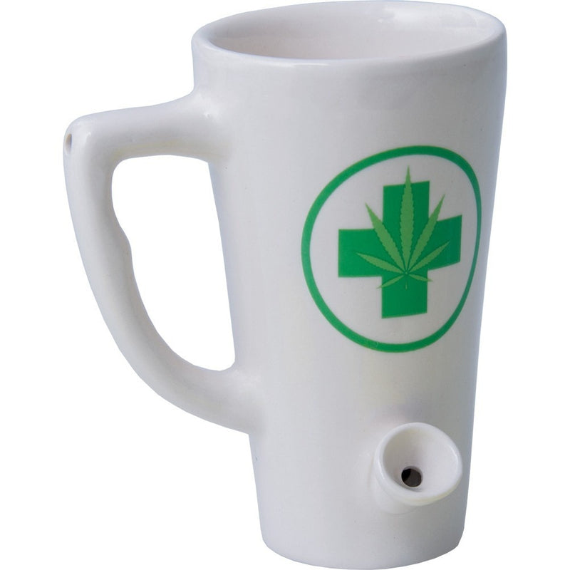 Medical Cannabis Coffee Mug Hand Pipe.