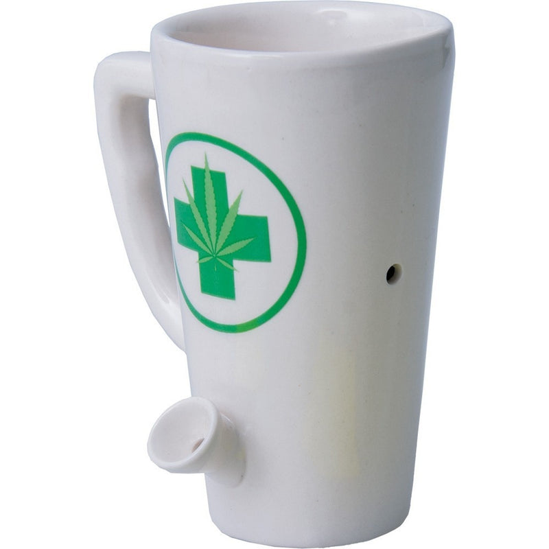 Medical Cannabis Coffee Mug Hand Pipe.