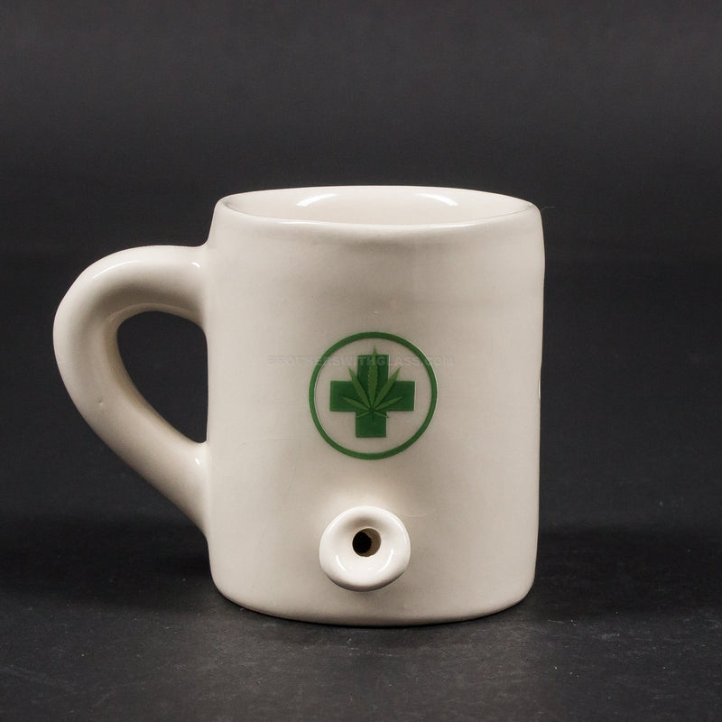 Medical Marijuana Espresso Coffee Mug Hand Pipe.