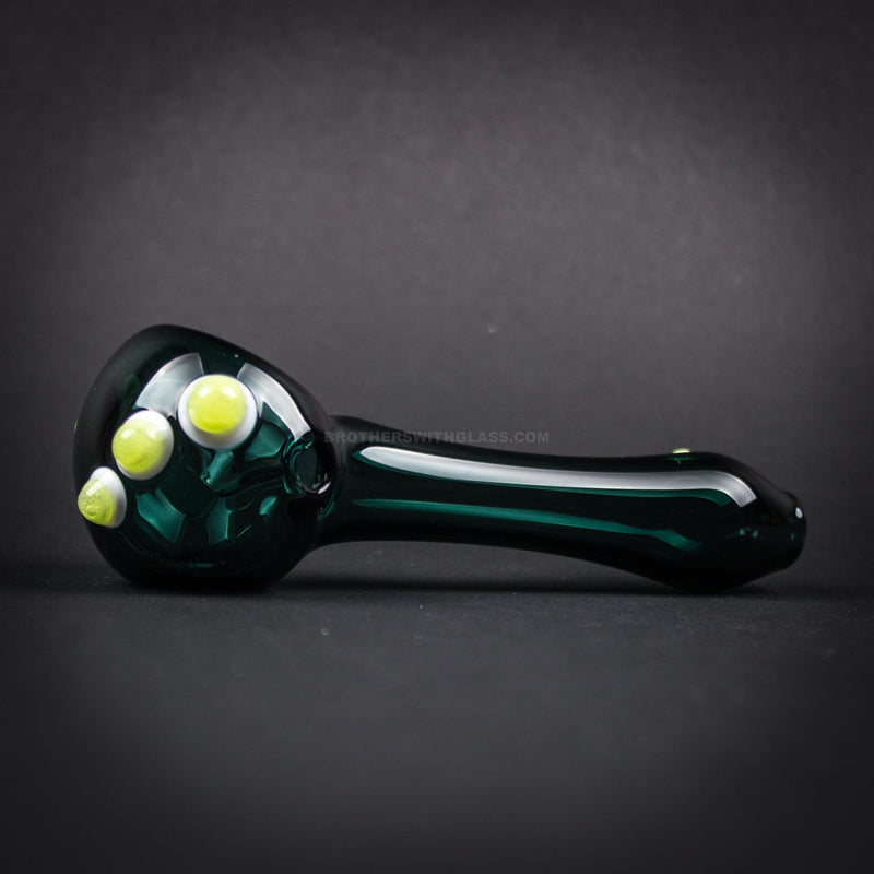 Mountain Jam Glass Full Colored Spoon With Slyme Dots Hand Pipe.