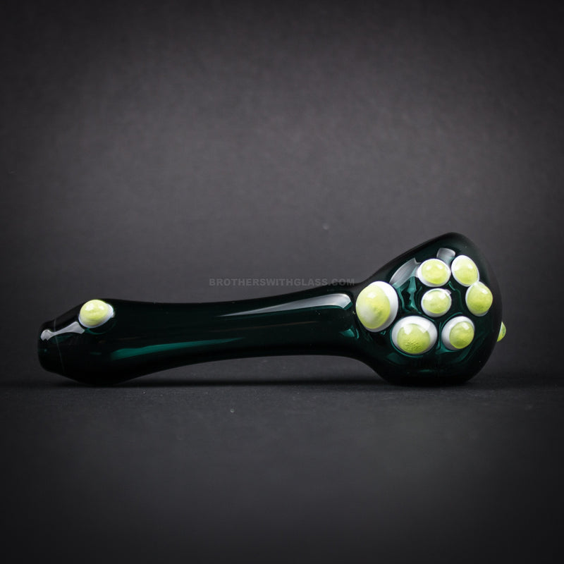 Mountain Jam Glass Full Colored Spoon With Slyme Dots Hand Pipe.