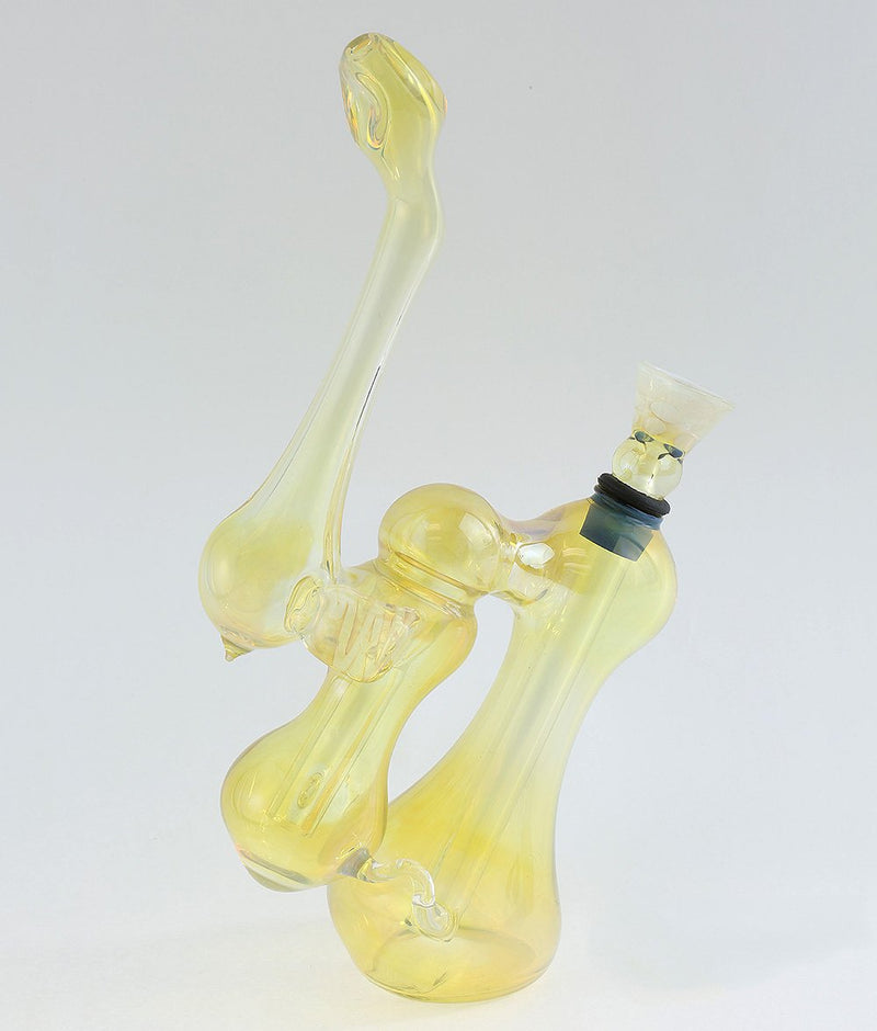 Mountain Jam Glass Standing Fumed Double Bubbler Water Pipe.