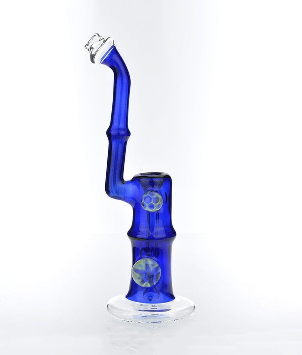 Mountain Jam Glass Stardust over Cobalt Sherlock Bubbler Water Pipe.