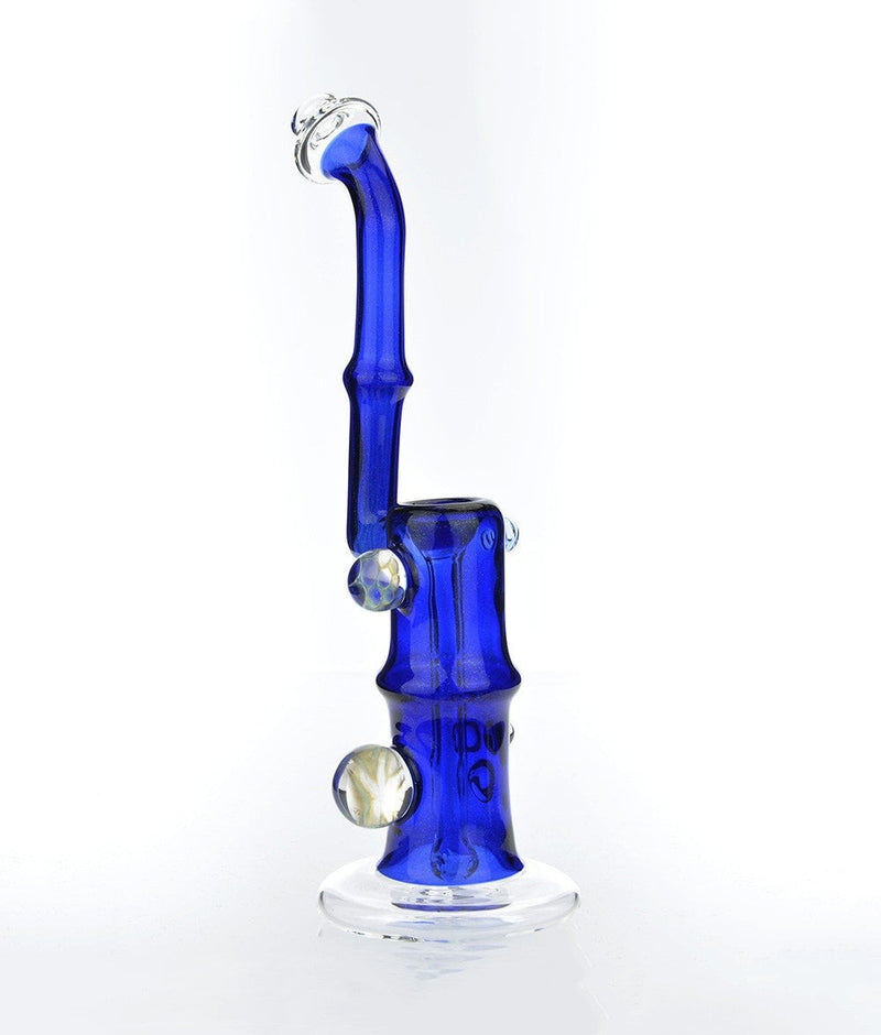 Mountain Jam Glass Stardust over Cobalt Sherlock Bubbler Water Pipe.