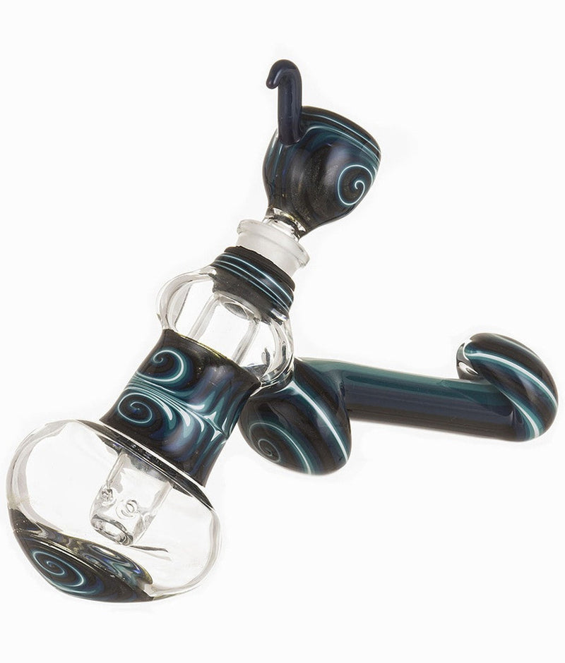 Mountain Jam Glass Wig Wag Leanback Bubbler Water Pipe.