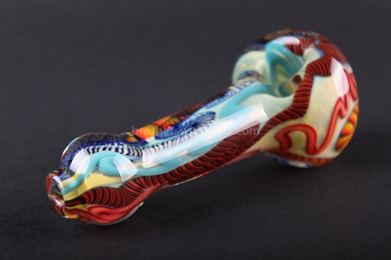 Nebula Glass Cane Blitz Inside Out Hand Pipe.