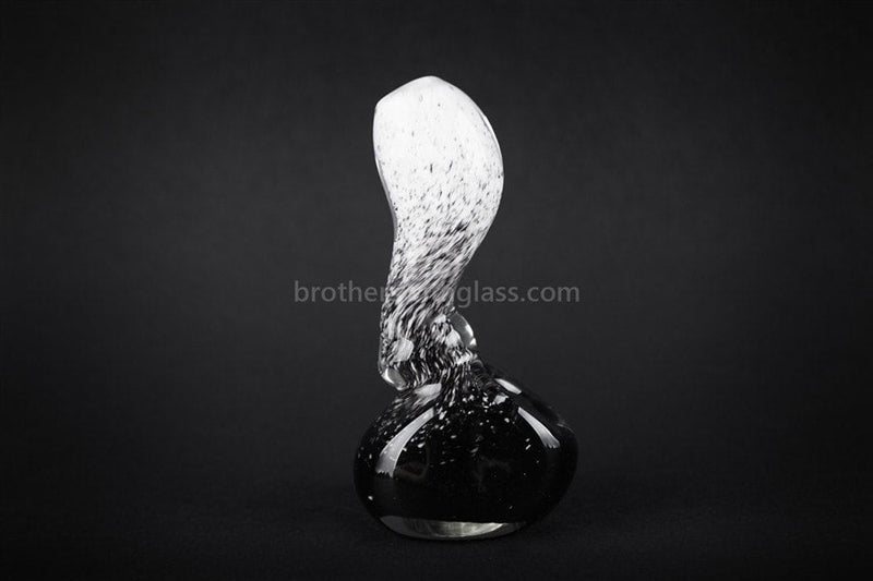 Nebula Glass Frit Baby Standing Sherlock - Black and White.