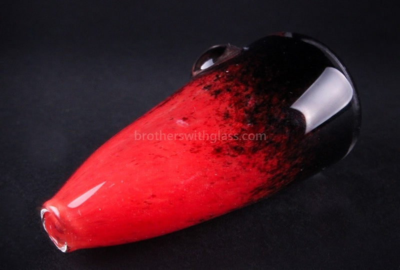 Nebula Glass Frit Smoke Stone Pocket Hand Pipe - Red.