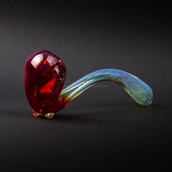 Nebula Glass Fumed Gandalf Hand Pipe - Red.