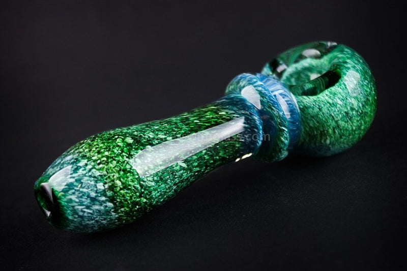 Nebula Glass Green Glow Hand Pipe.