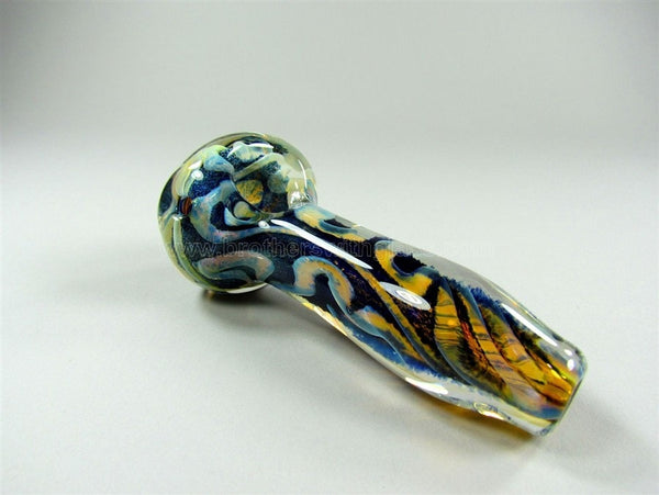 Nebula Glass Titan Pipe - Blue with Fumed Underlay.