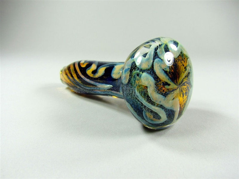Nebula Glass Titan Pipe - Blue with Fumed Underlay.