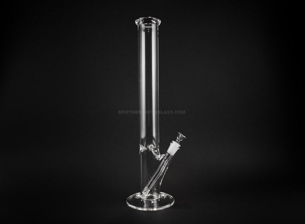 No Label 18 Inch Straight Clear 14mm Water Pipe.