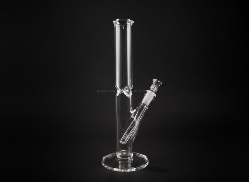 No Label 18 Inch Straight Clear 14mm Water Pipe.