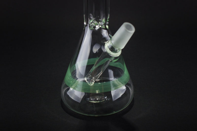 No Label Glass 10 In Fixed Dab Rig - Green.