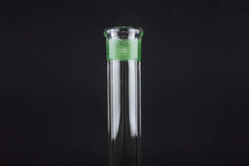 No Label Glass 10 In Fixed Dab Rig - Green.