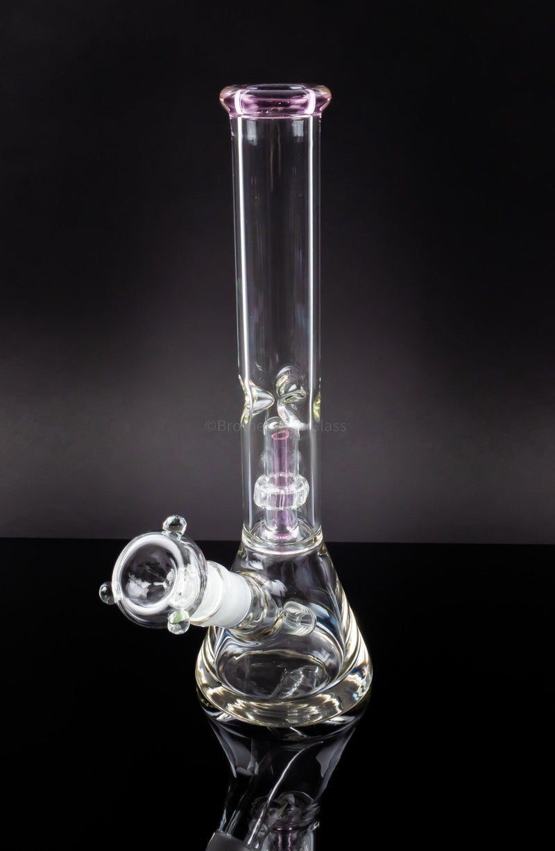 No Label Glass 12 Inch Color Accent Beaker to Showerhead Bong.