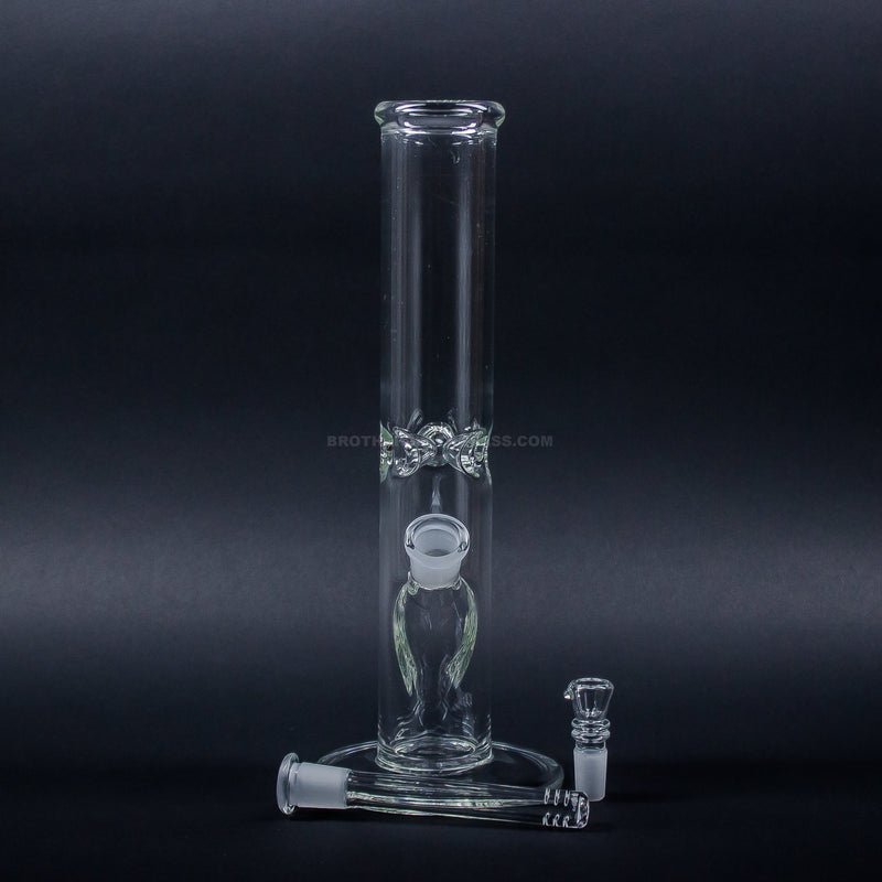 No Label Glass 12 Inch Straight Bong.