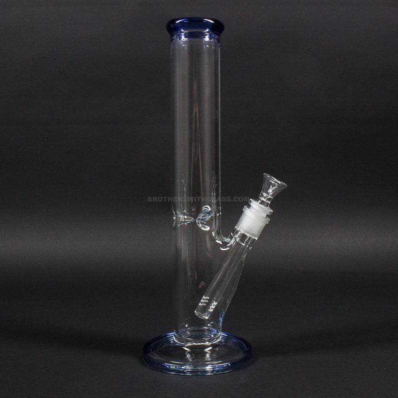 No Label Glass 12 Inch Straight Bong.