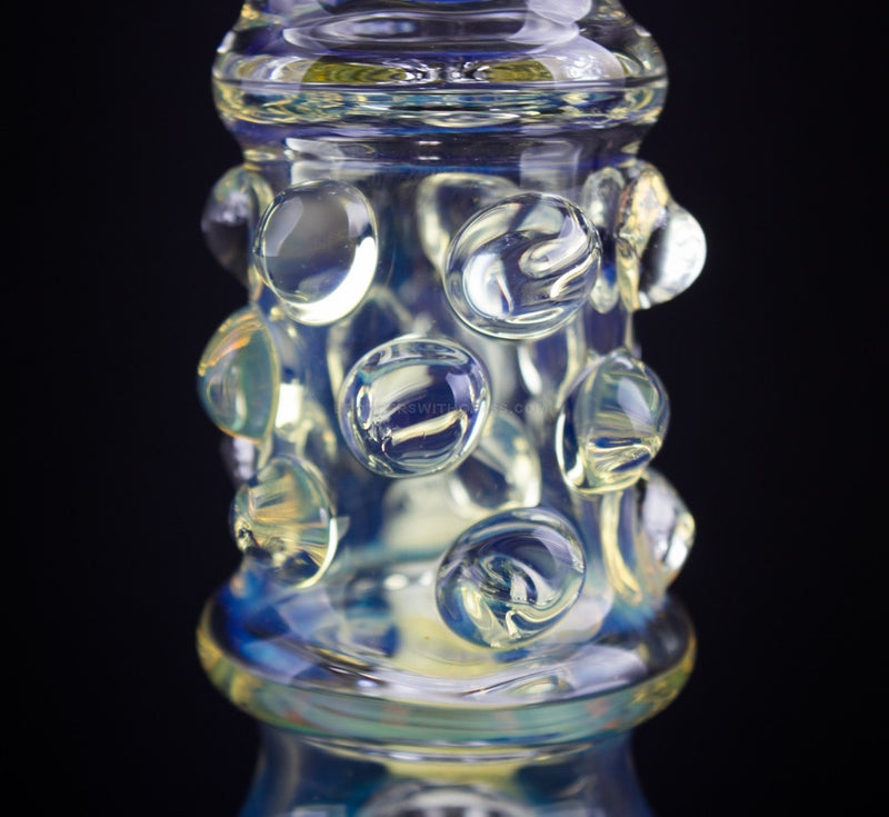 No Label Glass 14 In Fumed Beaker With Marbles Water Pipe.