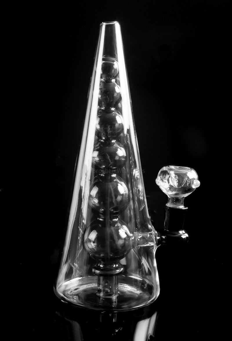 No Label Glass 18mm Bubble Stack Tree Shaped Dab Rig.